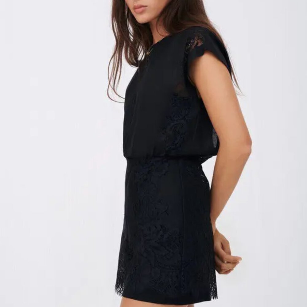 Maje Black Lace Jumpsuit (EU 36 | US 4)